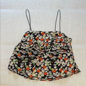 Urban Outfitters Black and Orange Crop Camisole